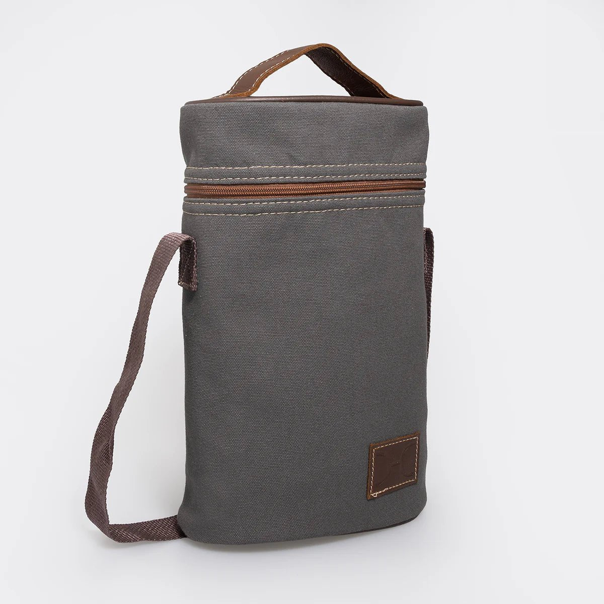 Thandana Canvas & Leather Double Carry Wine Cooler - KaryKase