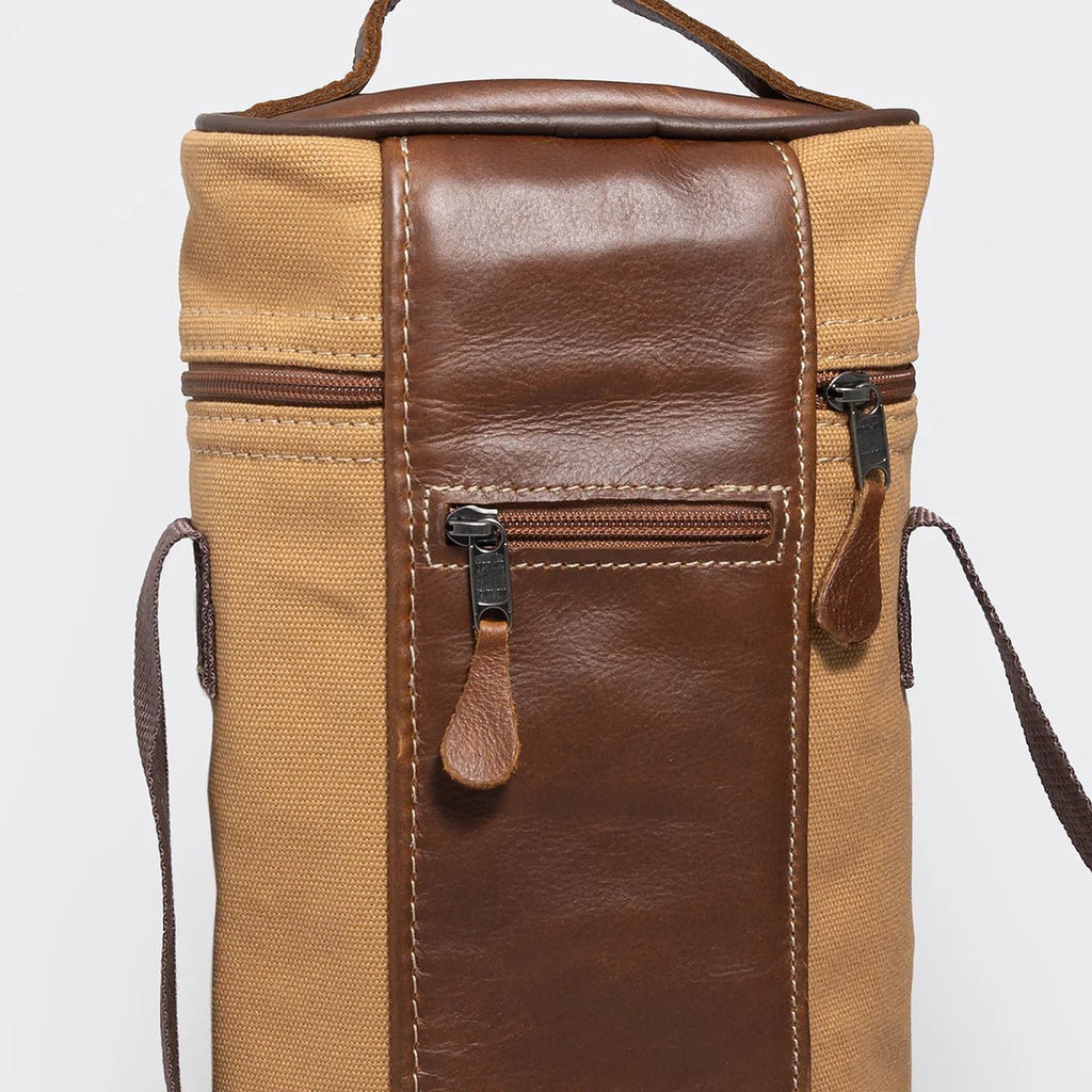 Thandana Canvas & Leather Double Carry Wine Cooler - KaryKase