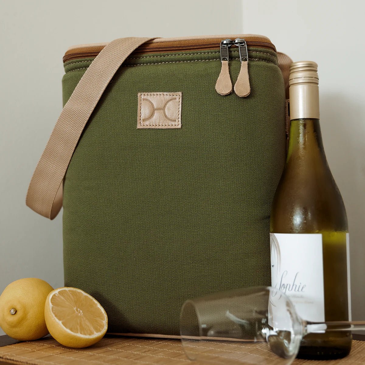 Thandana Canvas & Leather Long Tom Wine Cooler - KaryKase