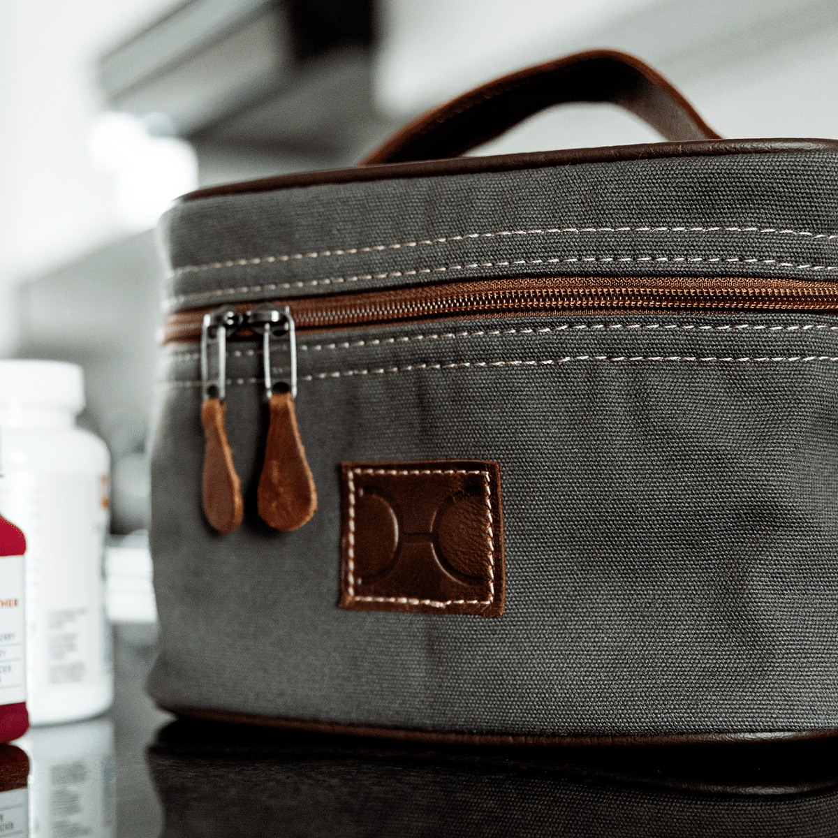 Thandana Canvas & Leather Mini Decker Cooler Bag - KaryKase