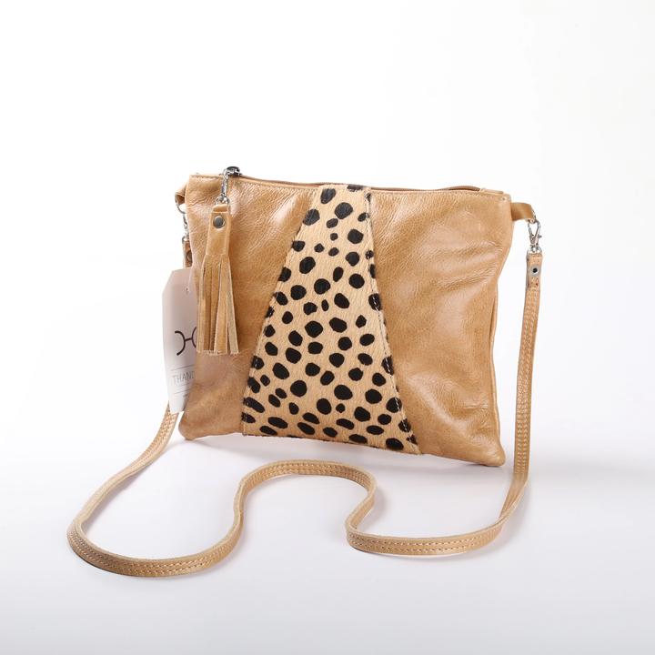 Thandana Crossover Animal Print Leather Handbag - KaryKase