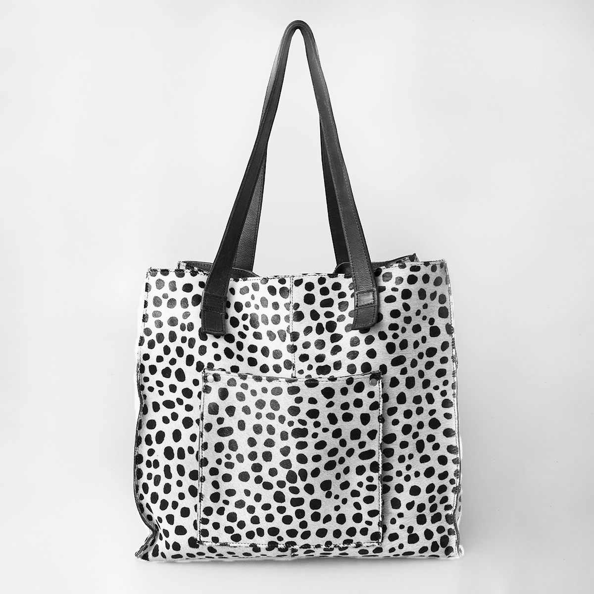 Thandana Faux Fur Print Leather Tote Handbag - KaryKase