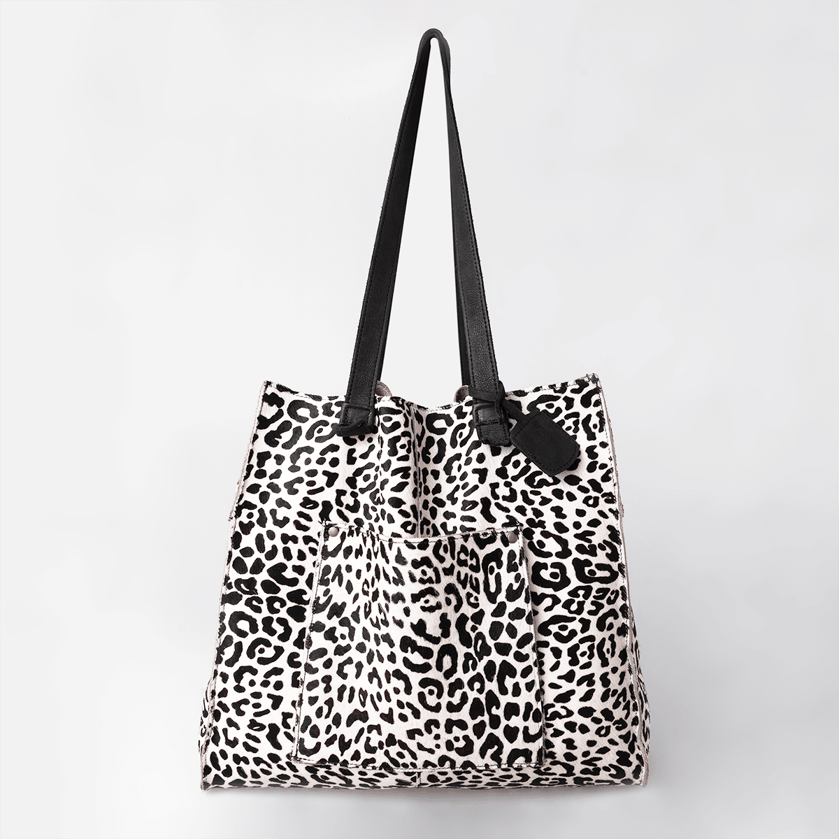 Thandana Faux Fur Print Leather Tote Handbag - KaryKase