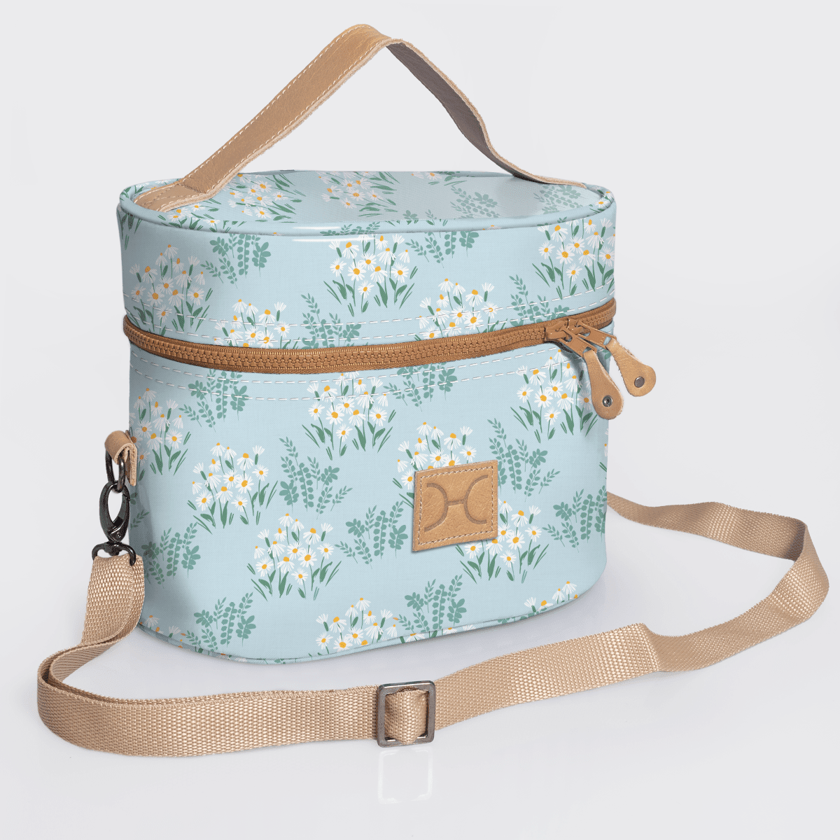 Thandana Laminated Fabric Bougie Vanity Bag | Beige - KaryKase