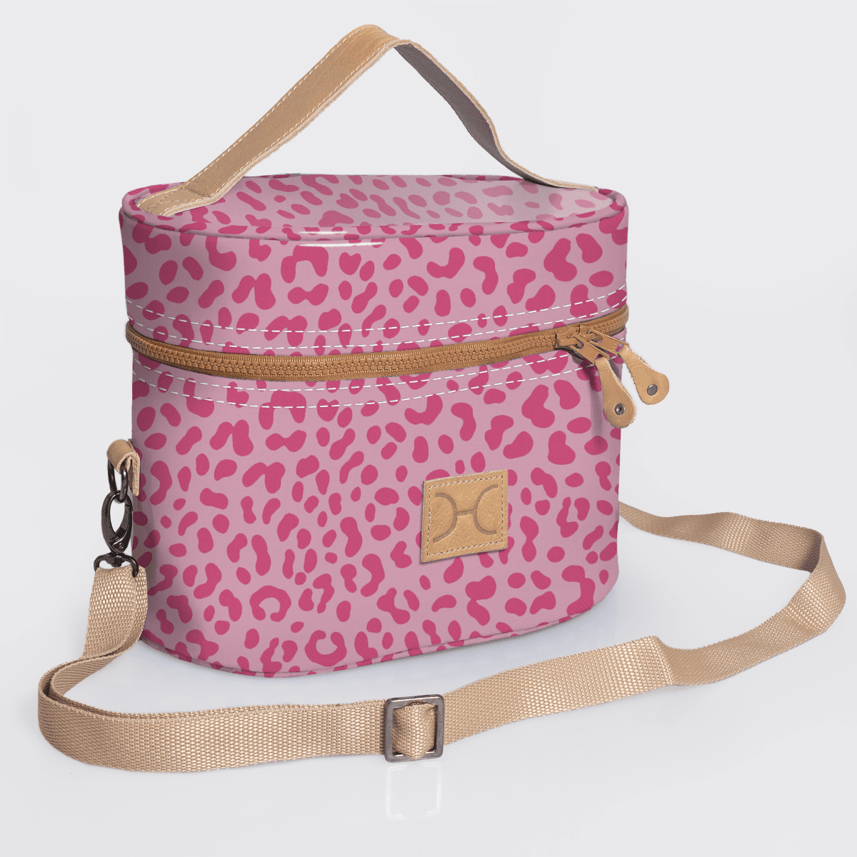 Thandana Laminated Fabric Bougie Vanity Bag | Beige - KaryKase