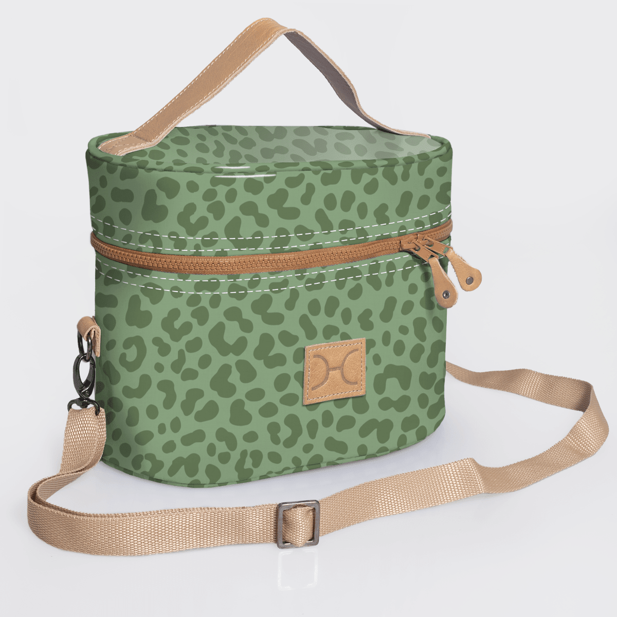 Thandana Laminated Fabric Bougie Vanity Bag | Beige - KaryKase