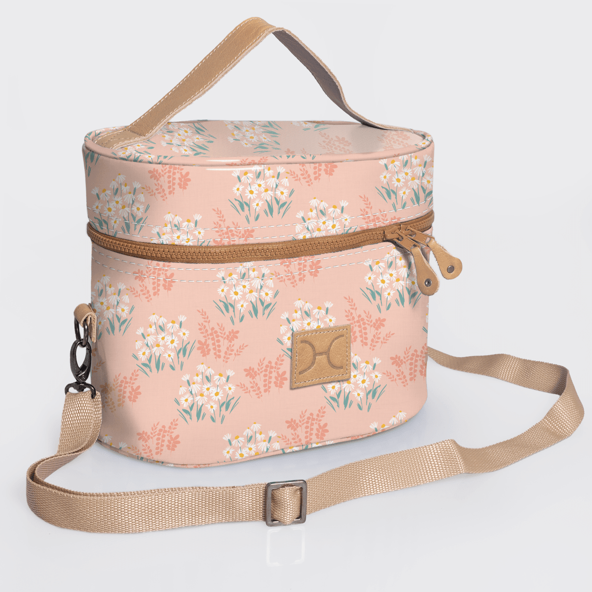 Thandana Laminated Fabric Bougie Vanity Bag | Beige - KaryKase