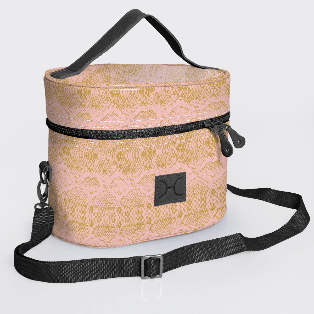 Thandana Laminated Fabric Bougie Vanity Bag | Black - KaryKase