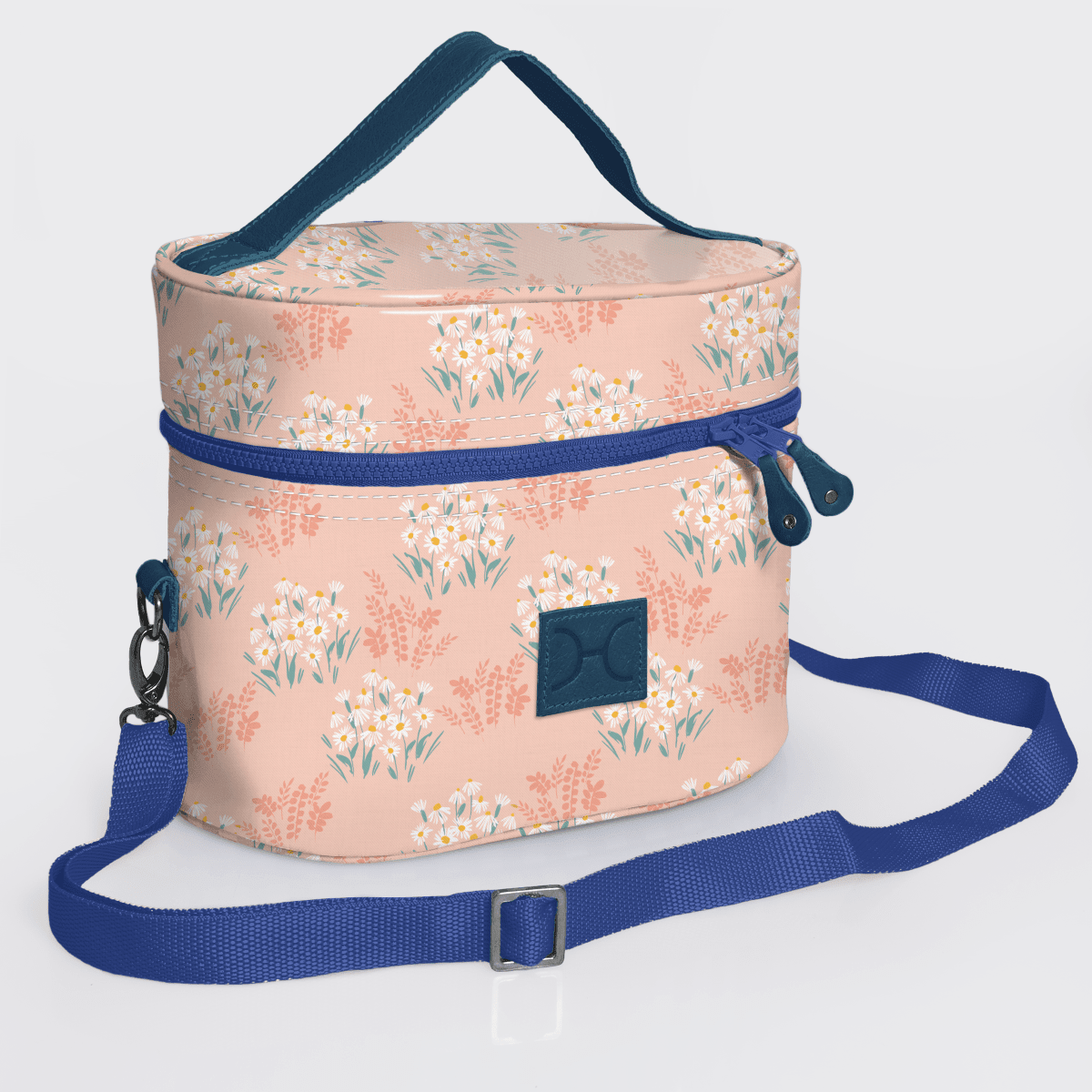 Thandana Laminated Fabric Bougie Vanity Bag | Blue - KaryKase