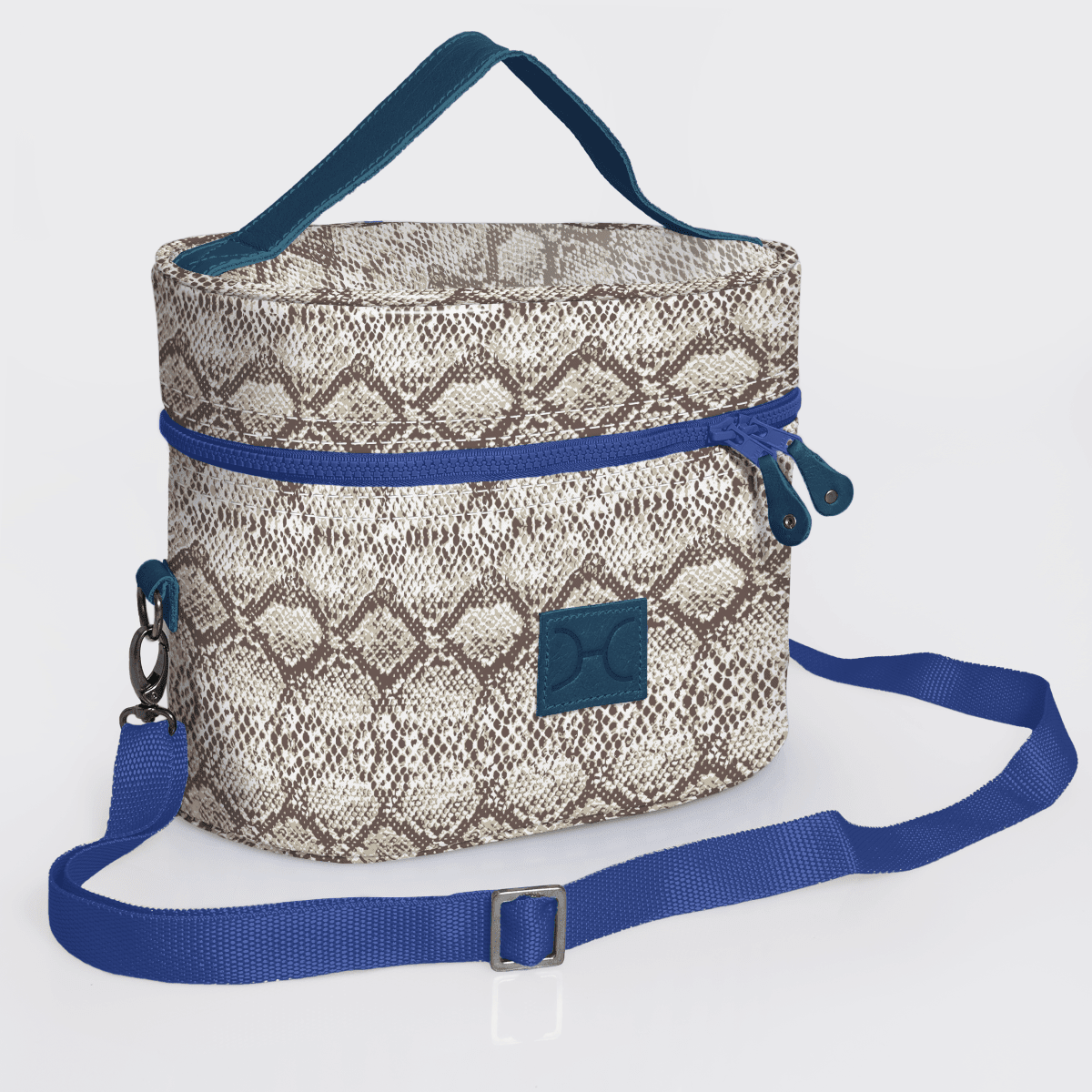 Thandana Laminated Fabric Bougie Vanity Bag | Blue - KaryKase