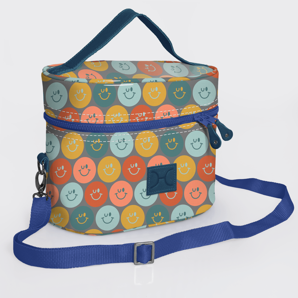 Thandana Laminated Fabric Bougie Vanity Bag | Blue - KaryKase