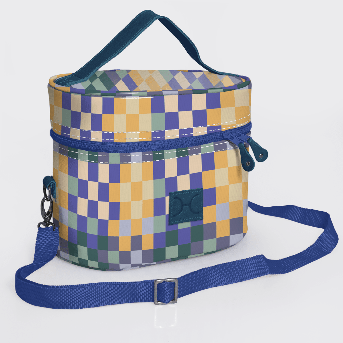 Thandana Laminated Fabric Bougie Vanity Bag | Blue - KaryKase