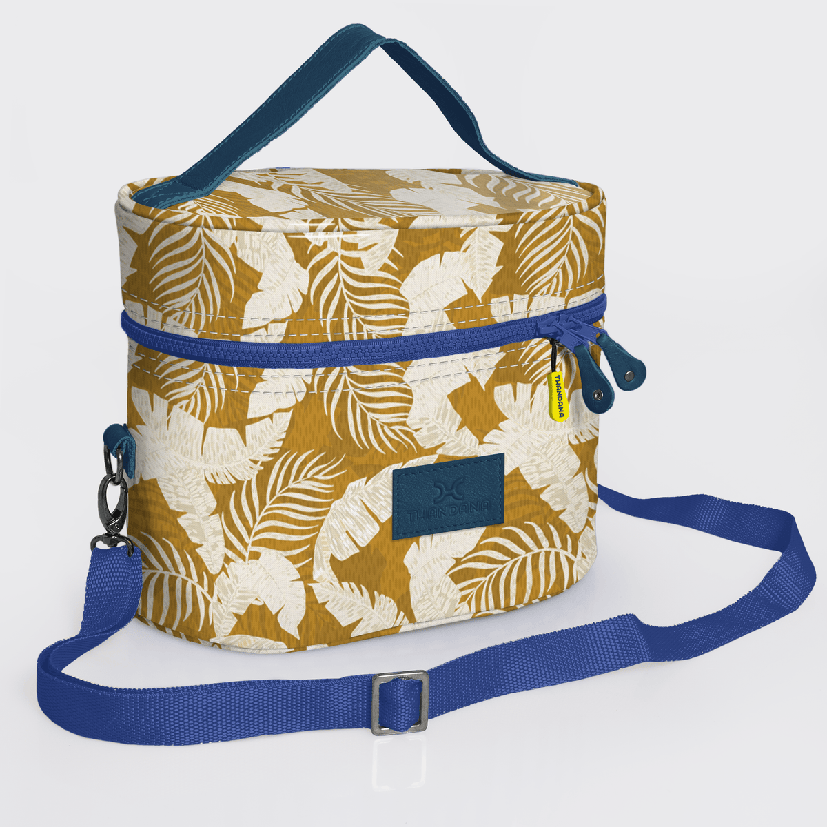 Thandana Laminated Fabric Bougie Vanity Bag | Blue - KaryKase