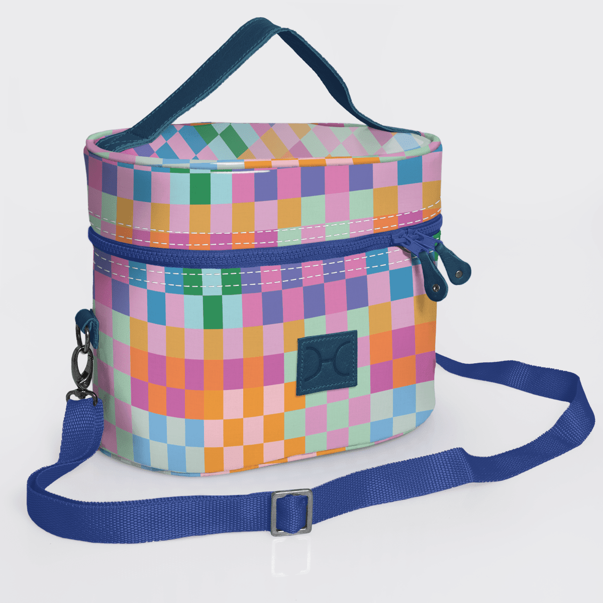 Thandana Laminated Fabric Bougie Vanity Bag | Blue - KaryKase