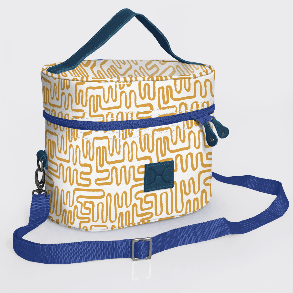 Thandana Laminated Fabric Bougie Vanity Bag | Blue - KaryKase