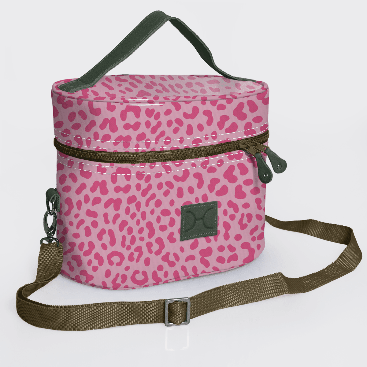 Thandana Laminated Fabric Bougie Vanity Bag | Olive - KaryKase