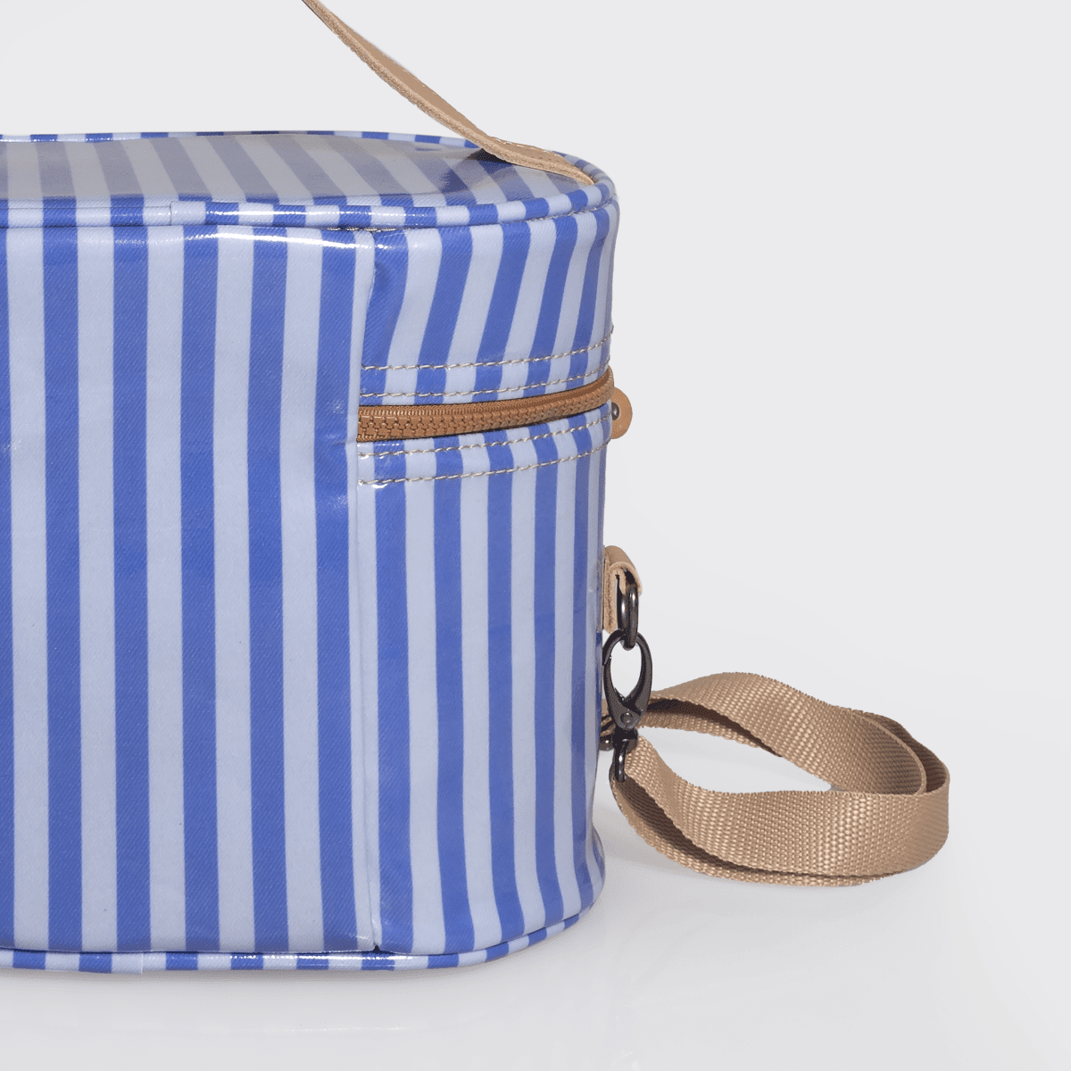 Thandana Laminated Fabric Bougie Vanity Bag | Olive - KaryKase