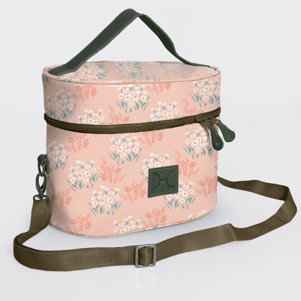Thandana Laminated Fabric Bougie Vanity Bag | Olive - KaryKase