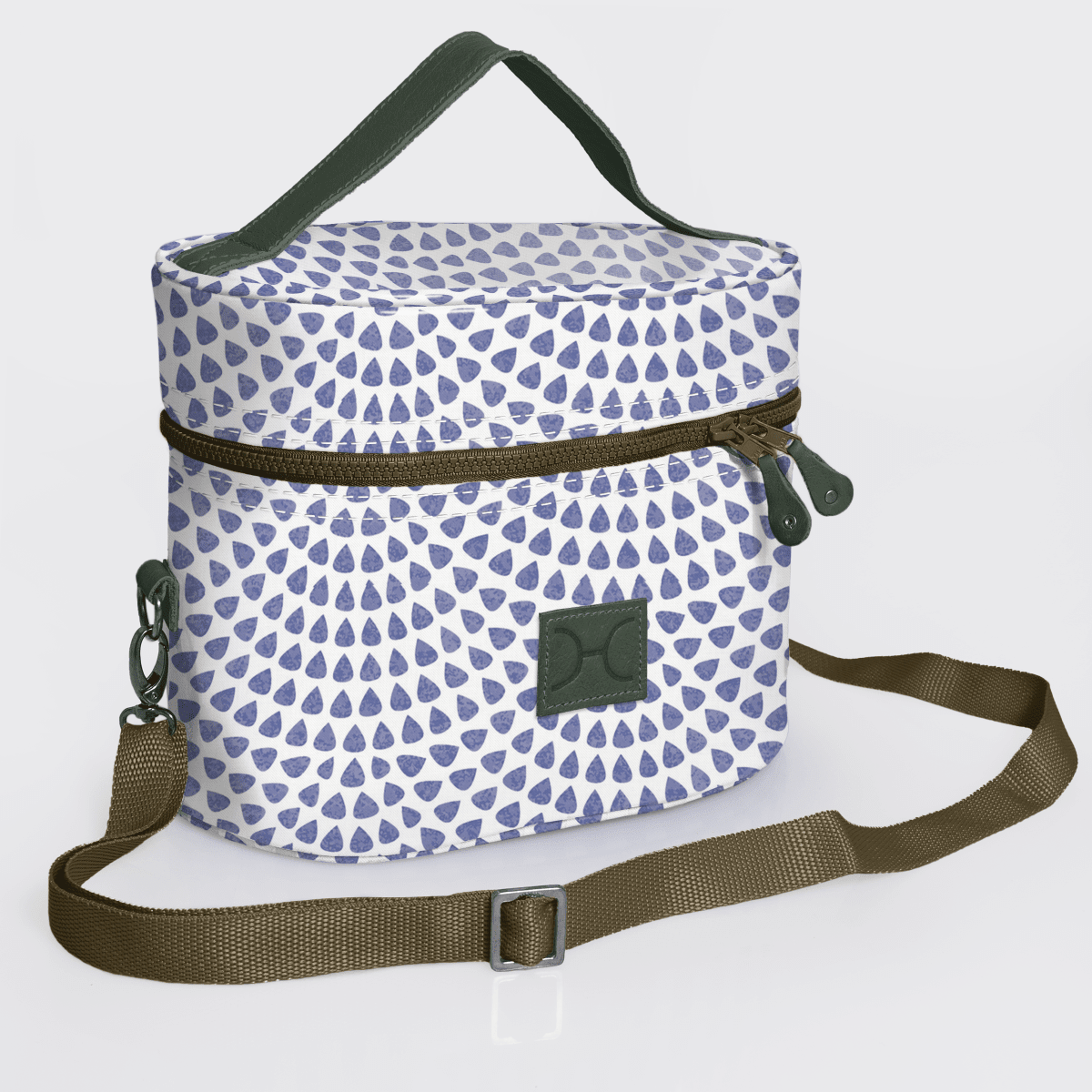 Thandana Laminated Fabric Bougie Vanity Bag | Olive - KaryKase