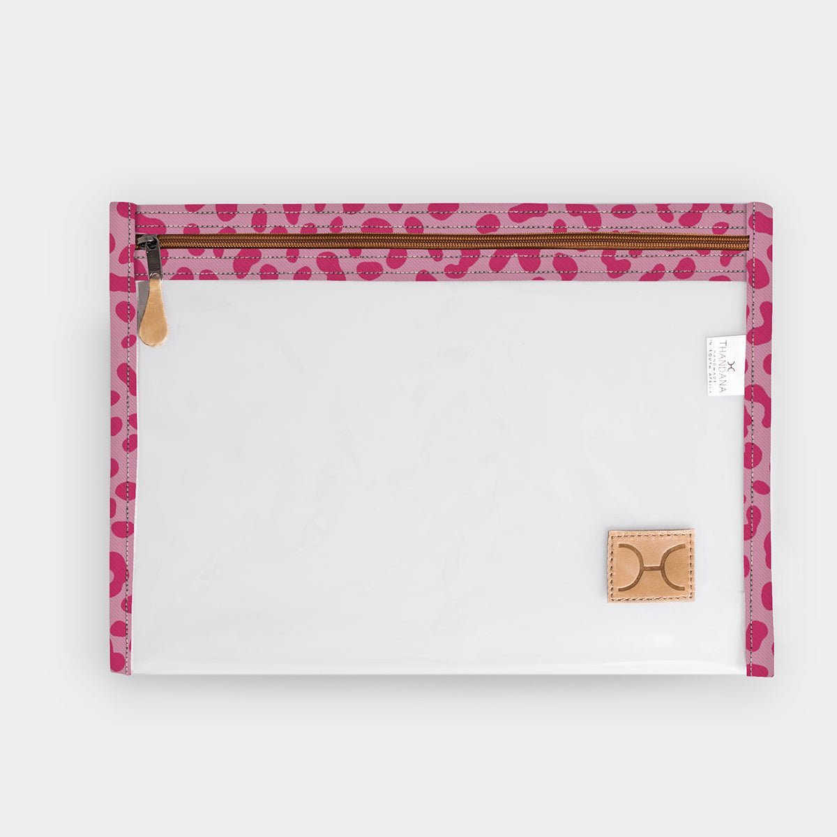 Thandana Laminated Fabric Clear Document Pouch - KaryKase