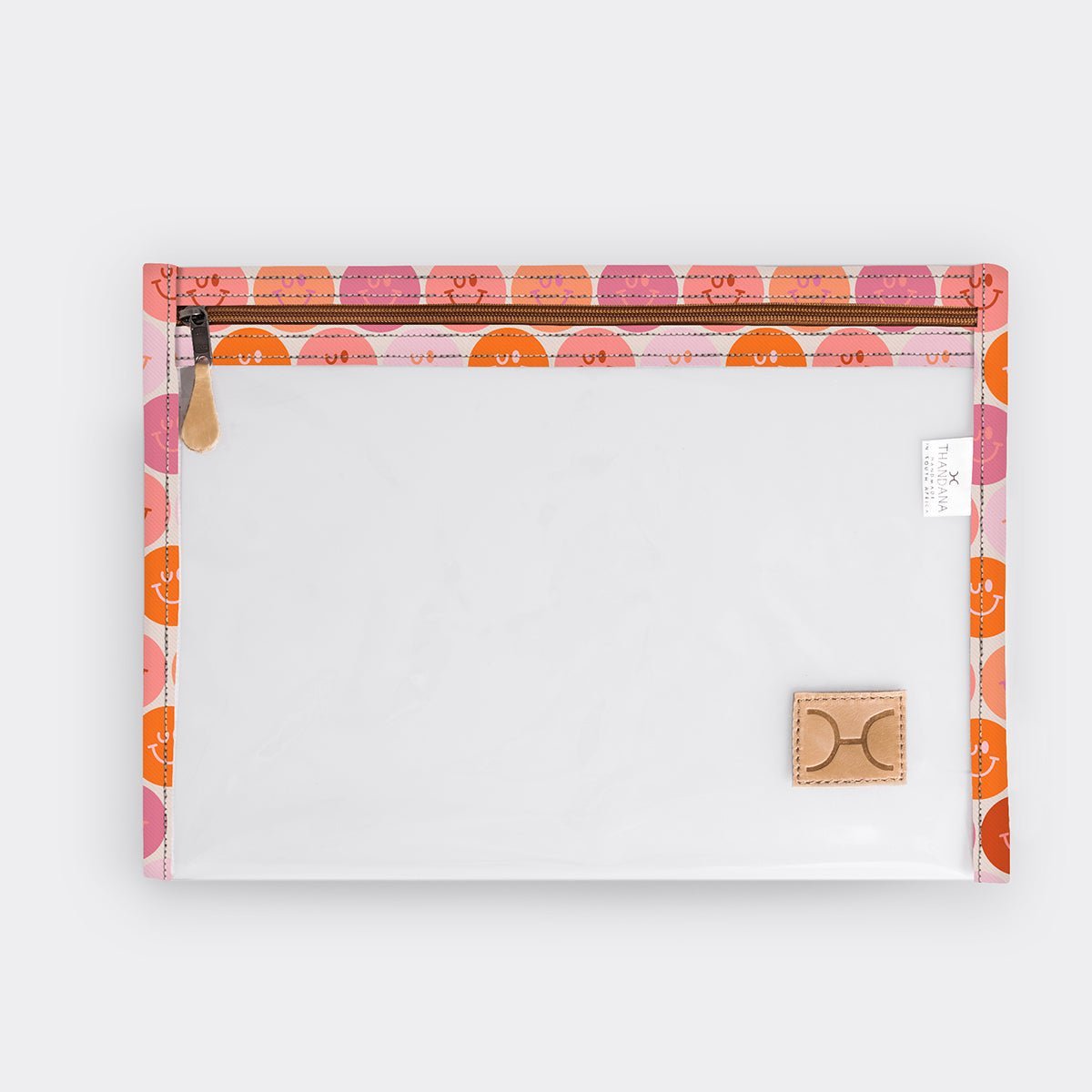 Thandana Laminated Fabric Clear Document Pouch - KaryKase