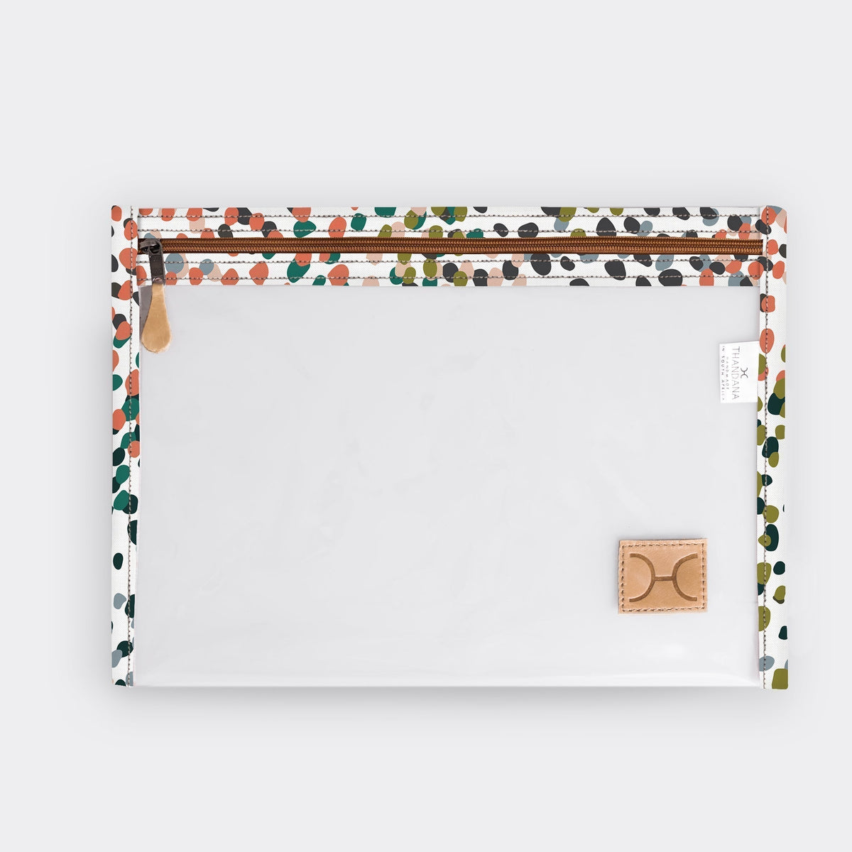 Thandana Laminated Fabric Clear Document Pouch - KaryKase