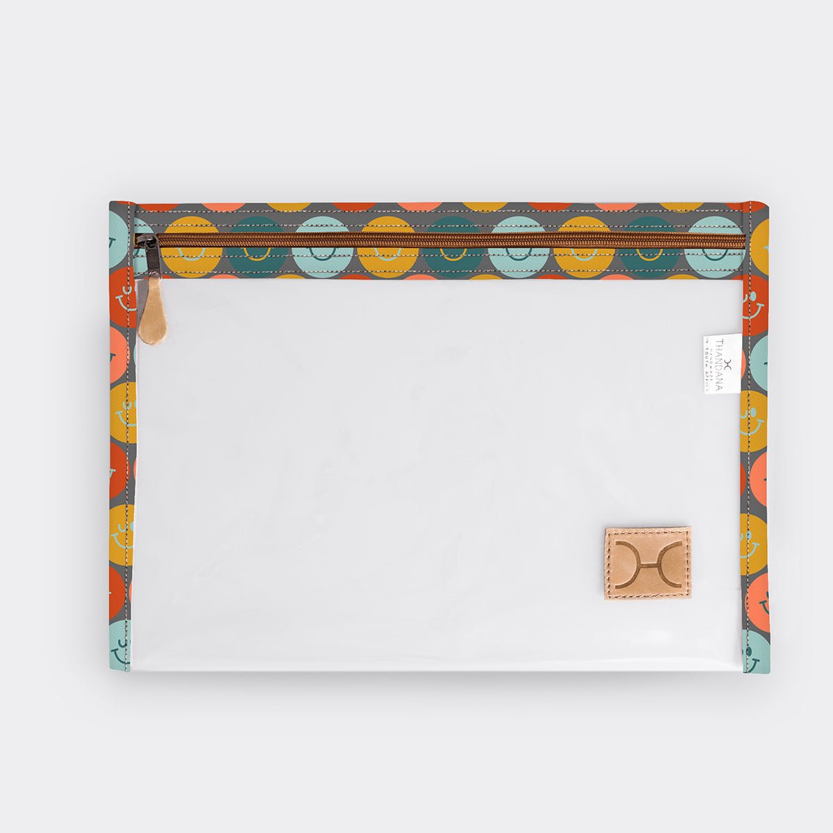 Thandana Laminated Fabric Clear Document Pouch - KaryKase
