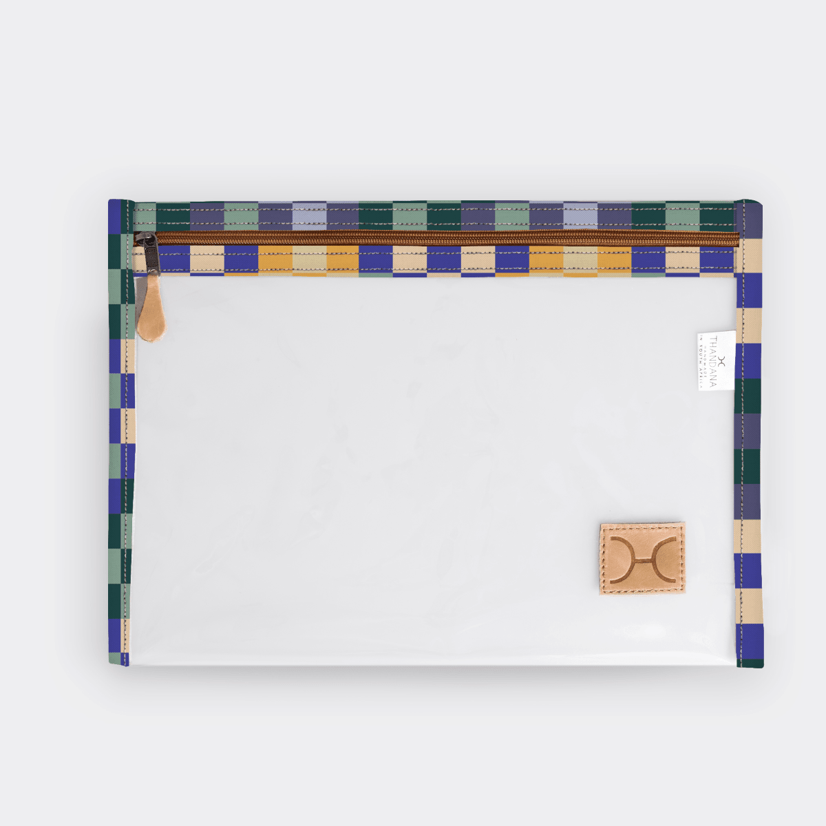 Thandana Laminated Fabric Clear Document Pouch - KaryKase