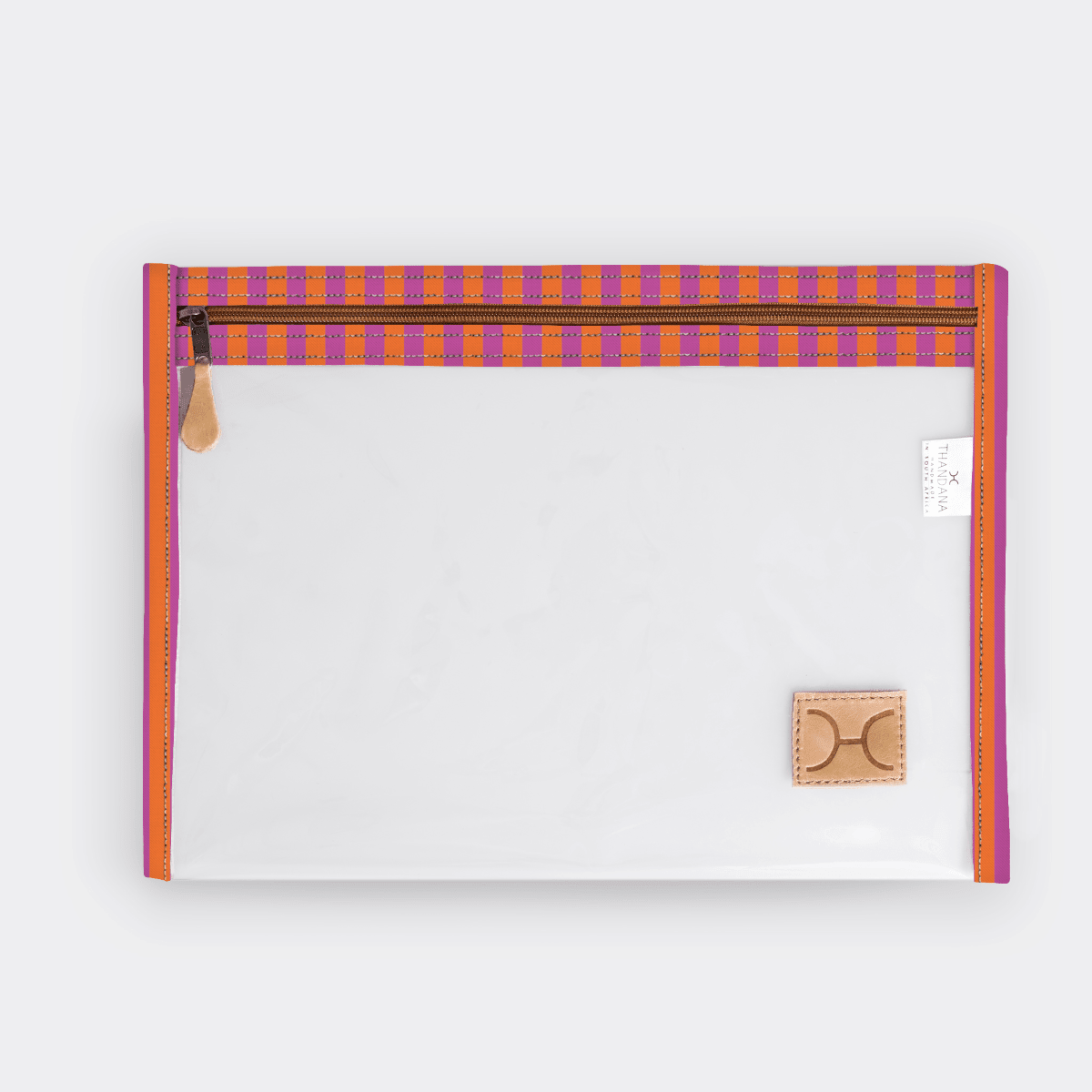 Thandana Laminated Fabric Clear Document Pouch - KaryKase