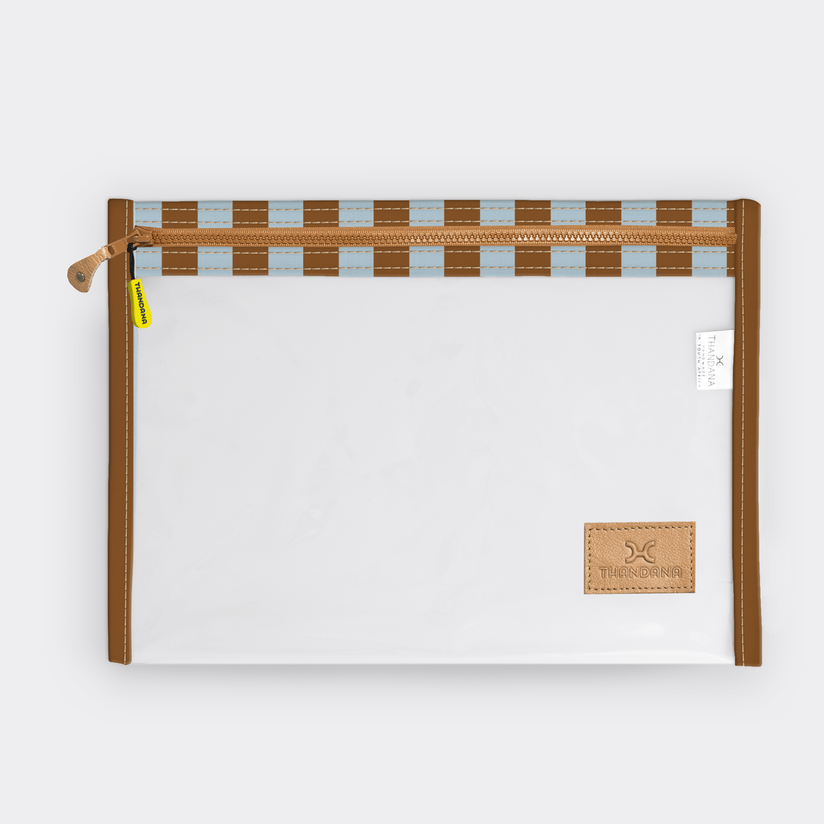 Thandana Laminated Fabric Clear Document Pouch - KaryKase