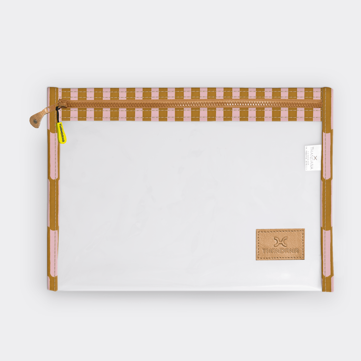 Thandana Laminated Fabric Clear Document Pouch - KaryKase