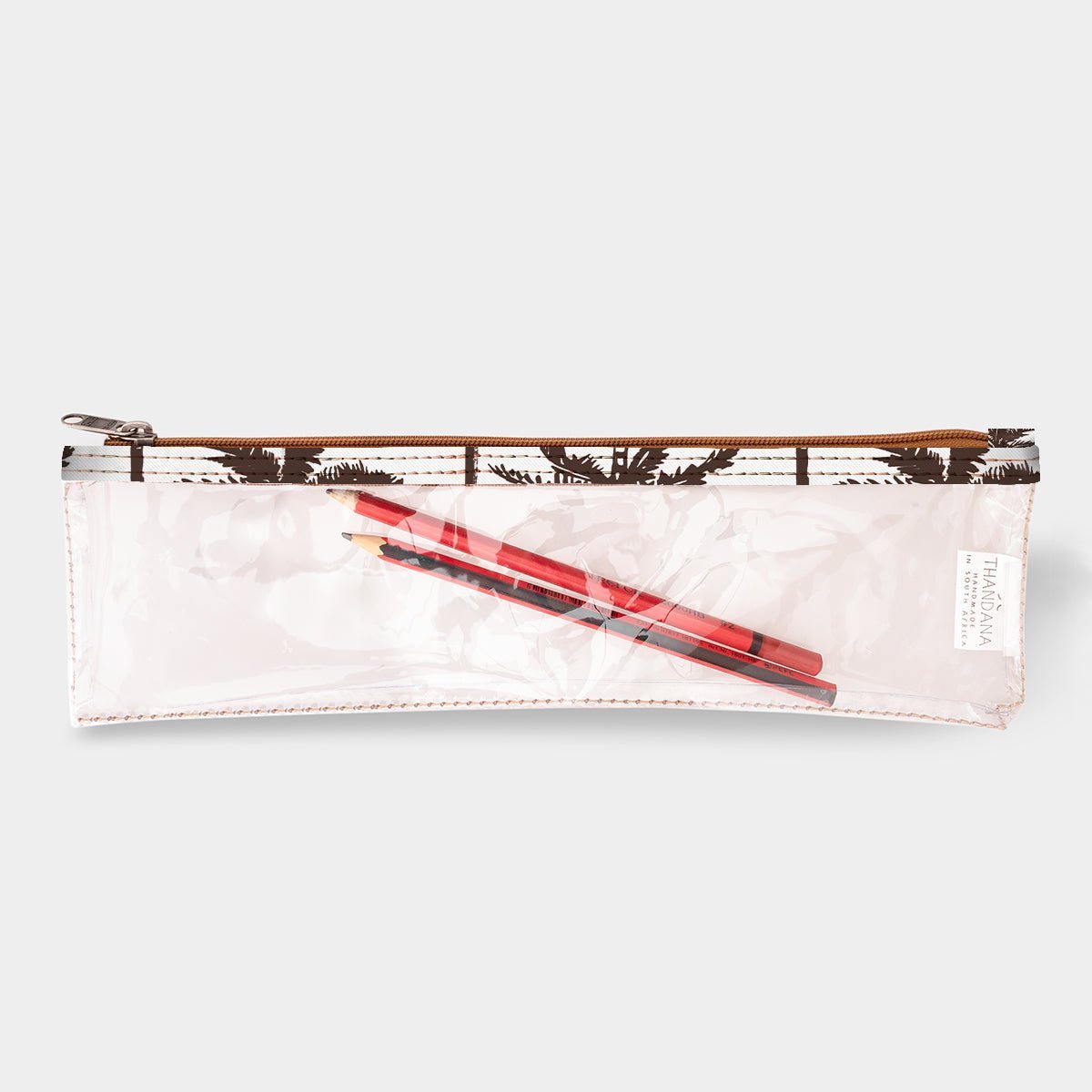Thandana Laminated Fabric Clear Pencil Case - KaryKase