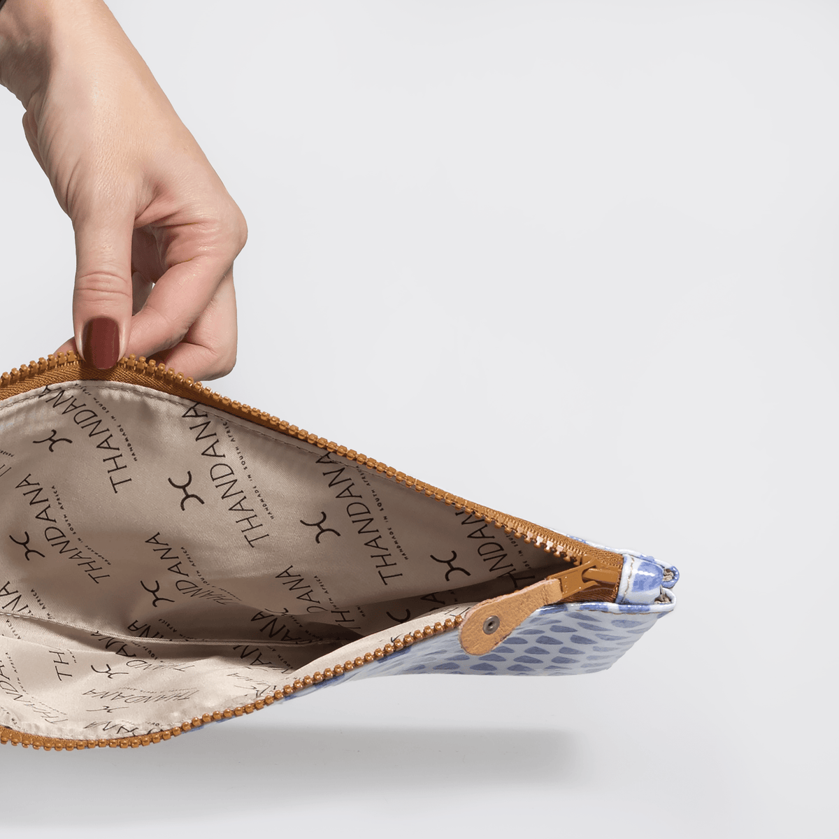 Thandana Laminated Fabric Doodle Pencil Pouch - KaryKase