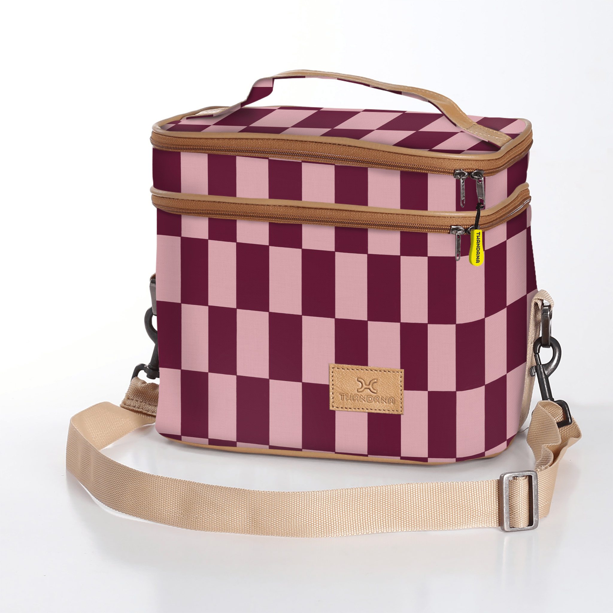 Thandana Laminated Fabric Double Decker Cooler Bag - KaryKase