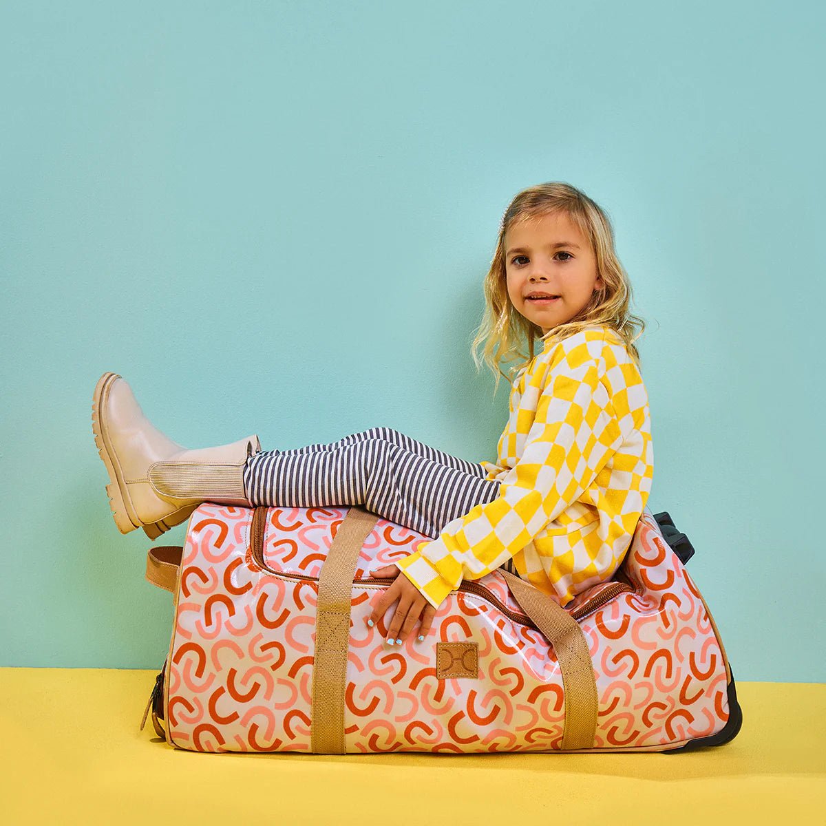 Thandana Laminated Fabric Kids Wheeled Duffel Bag - KaryKase