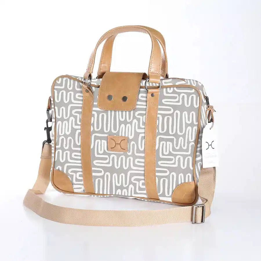 Thandana Laminated Fabric Laptop Bag - KaryKase