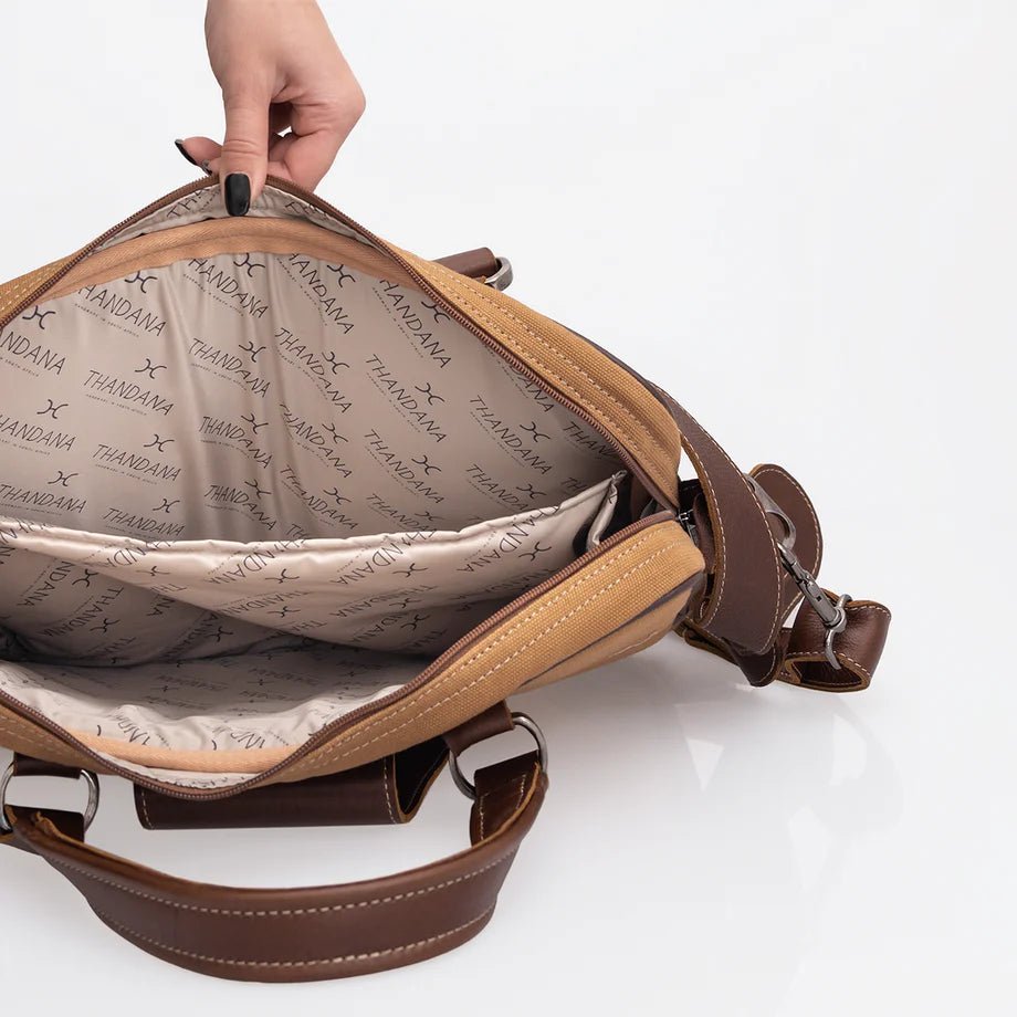 Thandana Laminated Fabric Laptop Bag - KaryKase