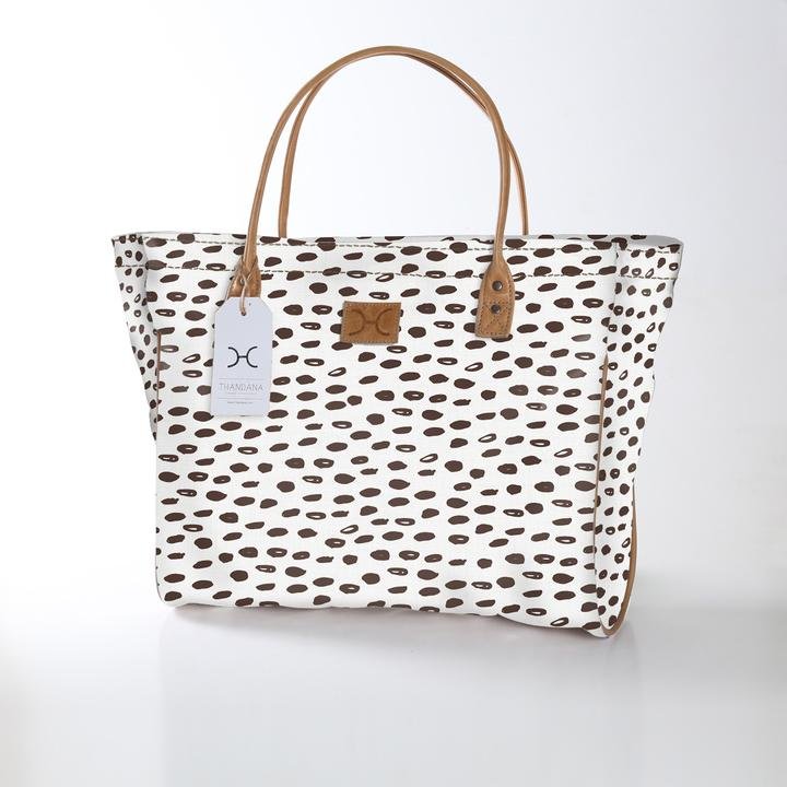 Thandana Laminated Fabric Large Beach Bag - KaryKase