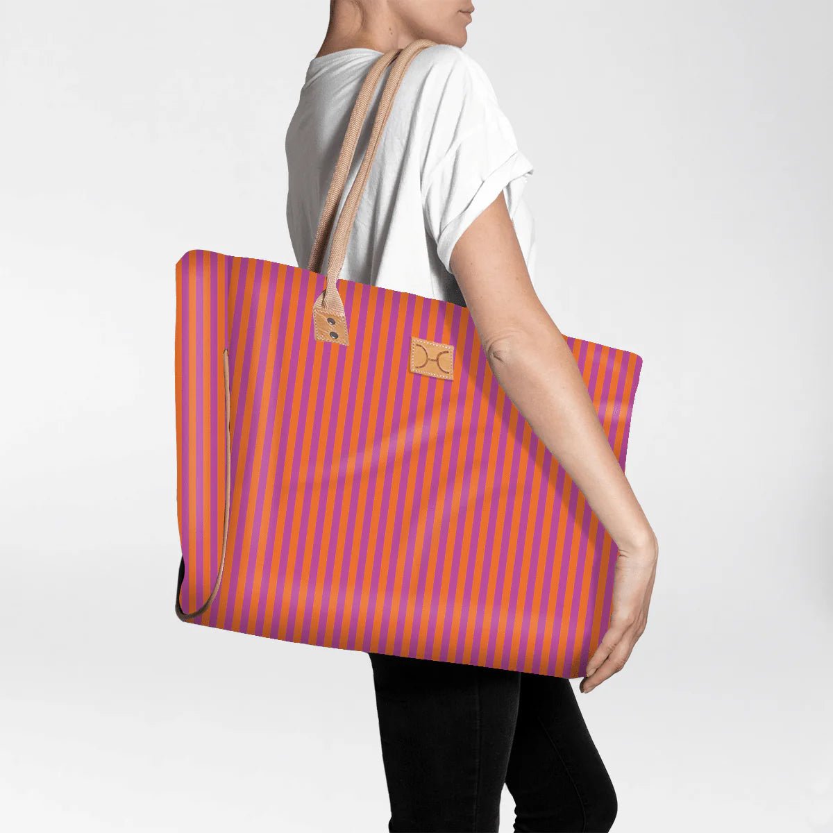 Thandana Laminated Fabric Large Beach Bag - KaryKase