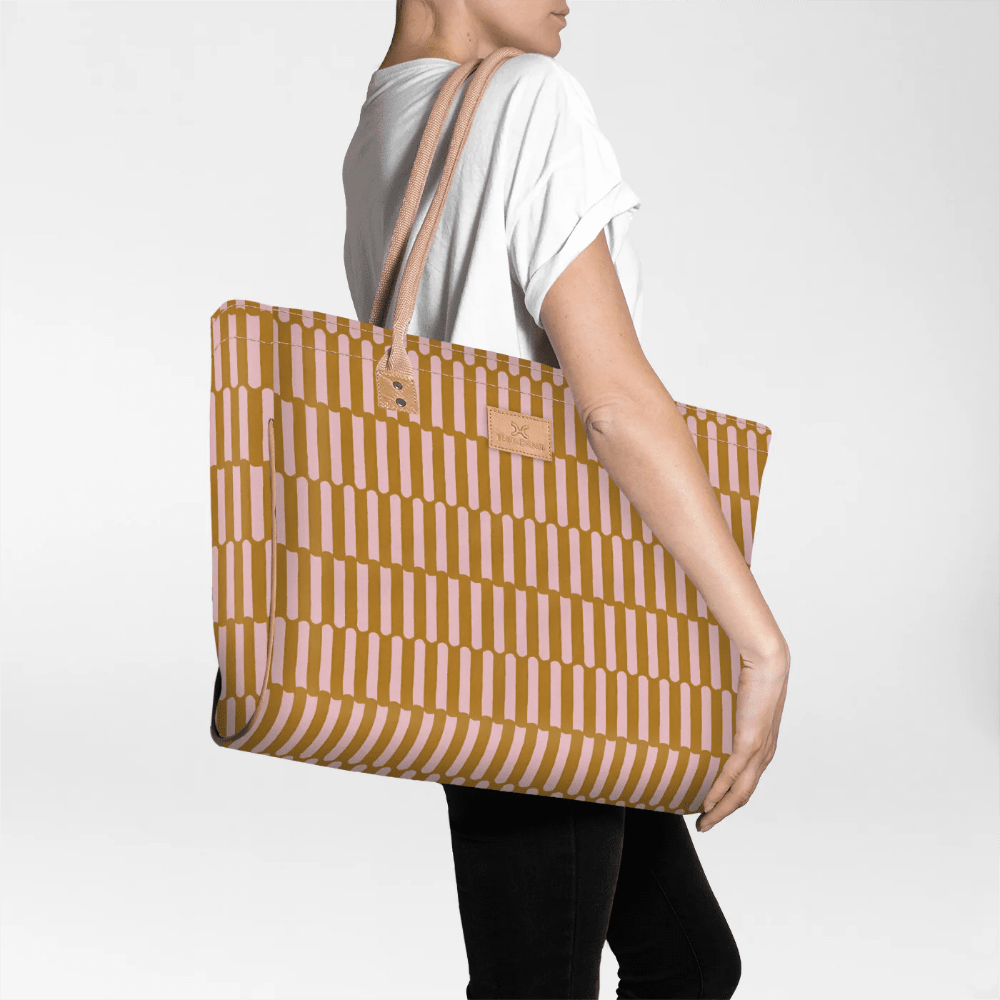 Thandana Laminated Fabric Large Beach Bag - KaryKase