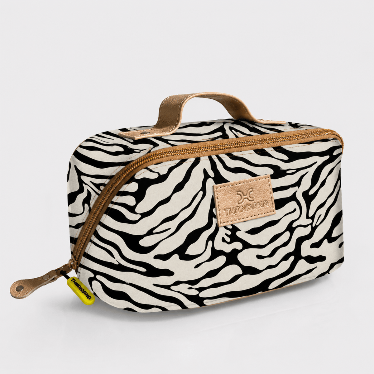 Thandana Laminated Fabric Side Mouth Maxi Vanity Bag - KaryKase