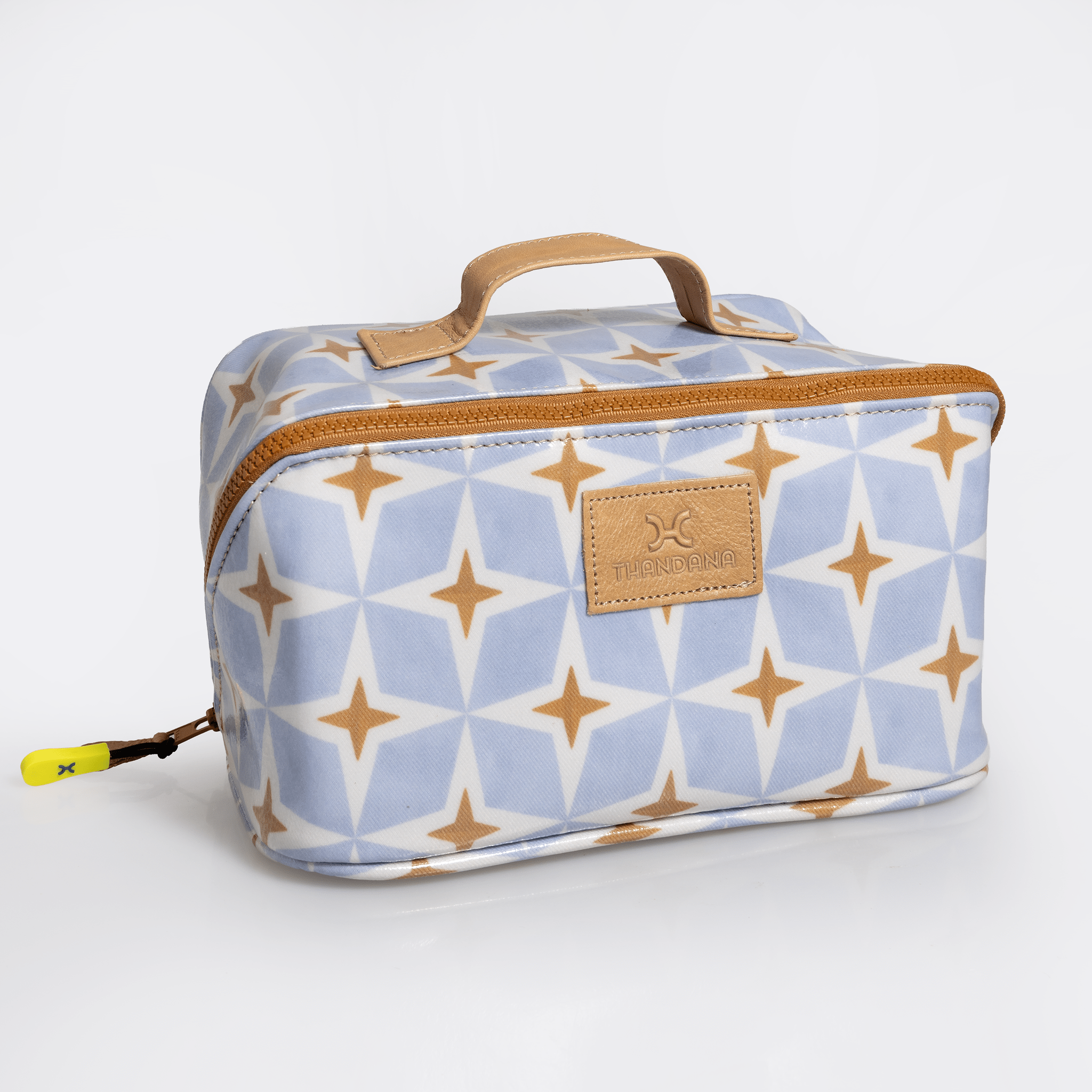 Thandana Laminated Fabric Side Mouth Maxi Vanity Bag - KaryKase
