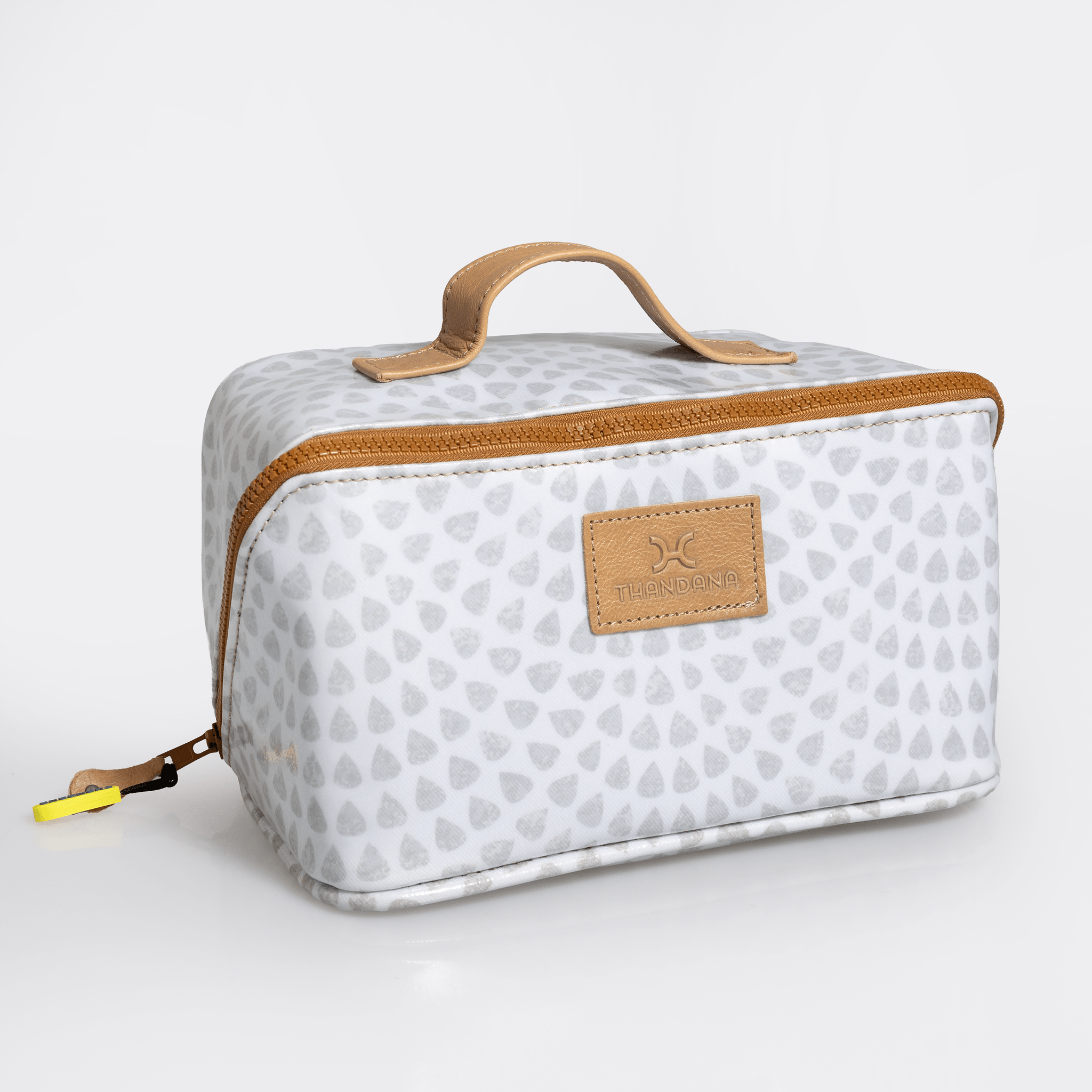 Thandana Laminated Fabric Side Mouth Maxi Vanity Bag - KaryKase