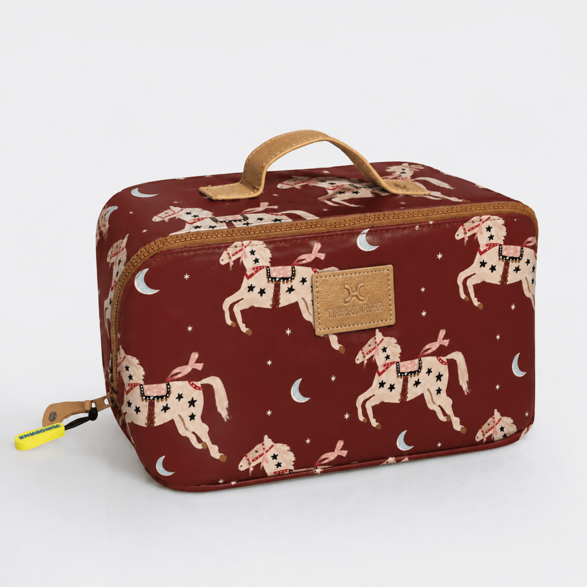 Thandana Laminated Fabric Side Mouth Maxi Vanity Bag - KaryKase