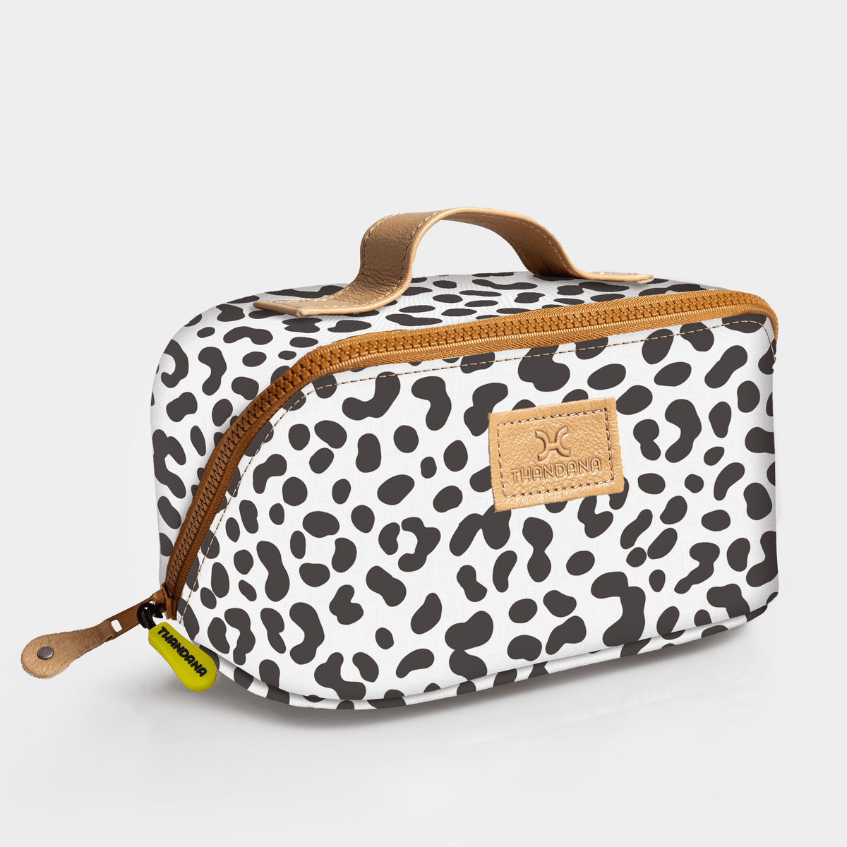 Thandana Laminated Fabric Side Mouth Maxi Vanity Bag - KaryKase