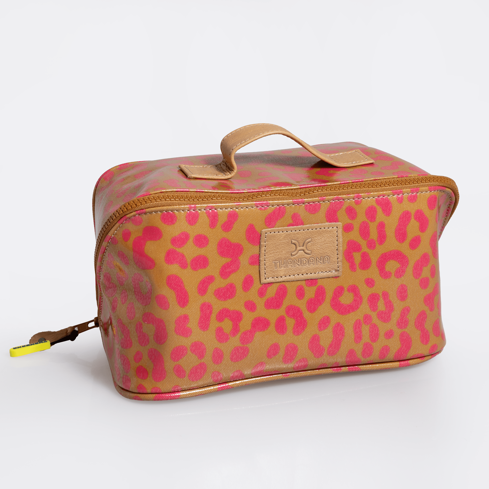 Thandana Laminated Fabric Side Mouth Maxi Vanity Bag - KaryKase