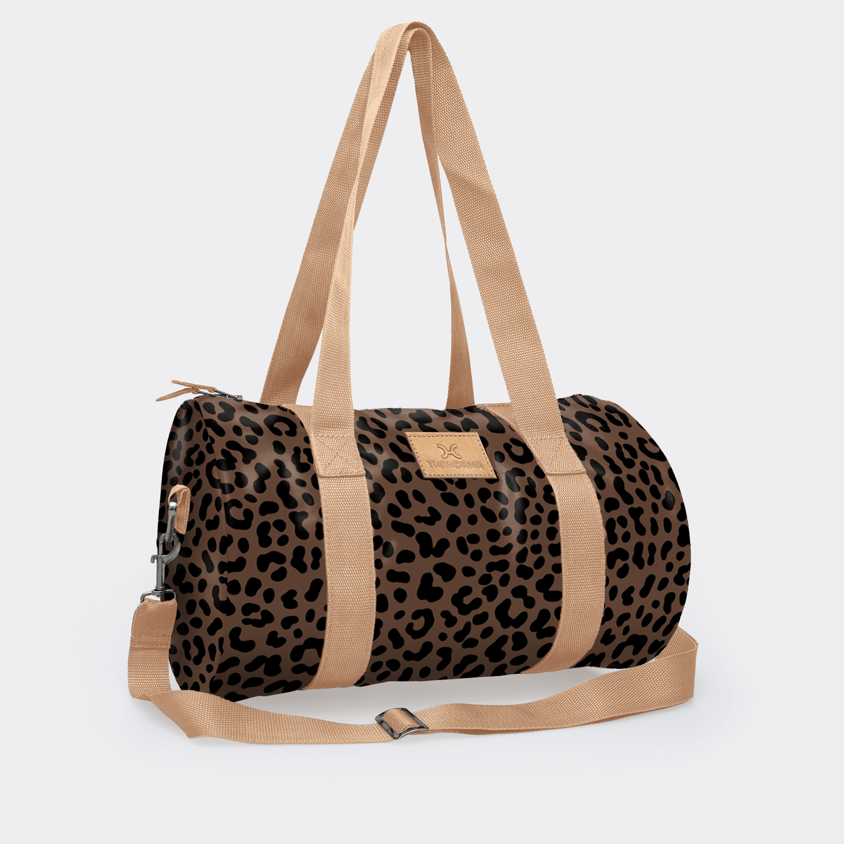 Thandana Laminated Fabric Sports & Gym Bag - Beige Trim - KaryKase