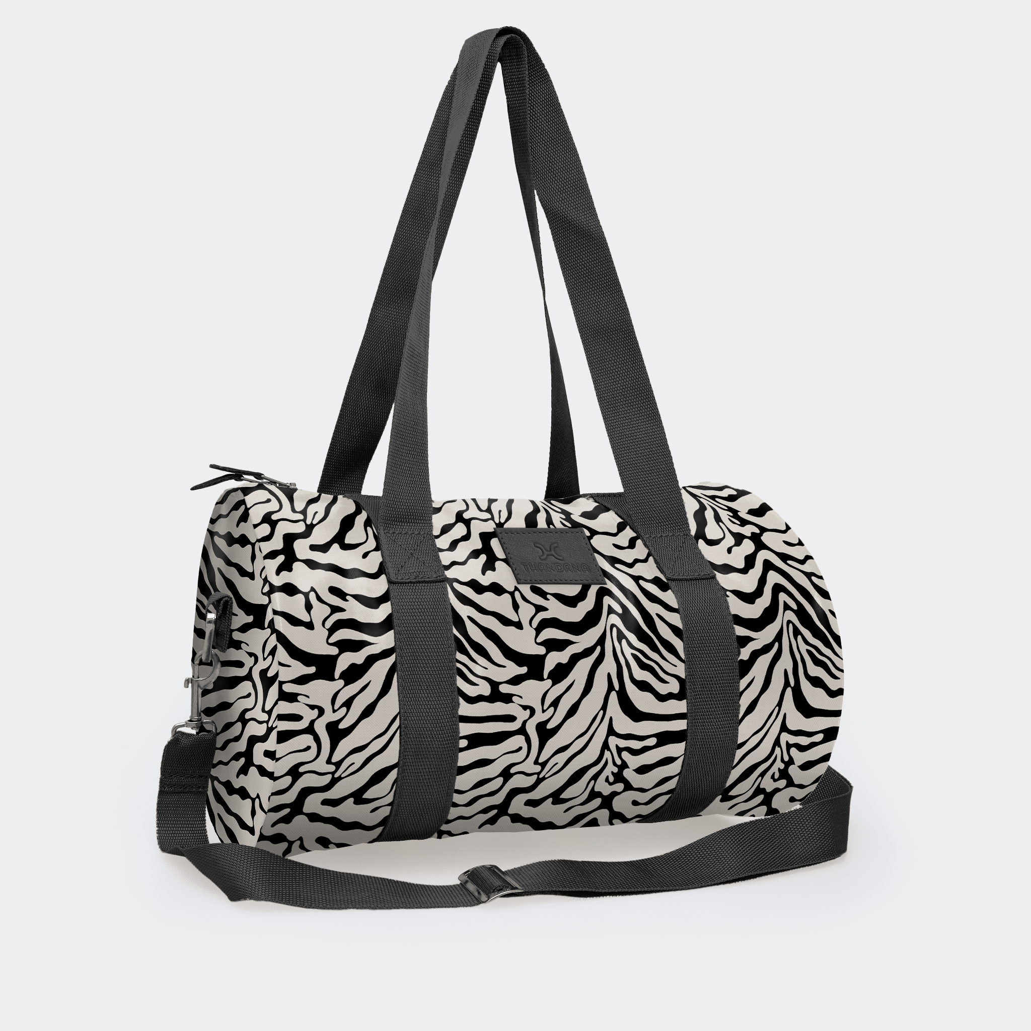 Thandana Laminated Fabric Sports & Gym Bag - Black Trim - KaryKase