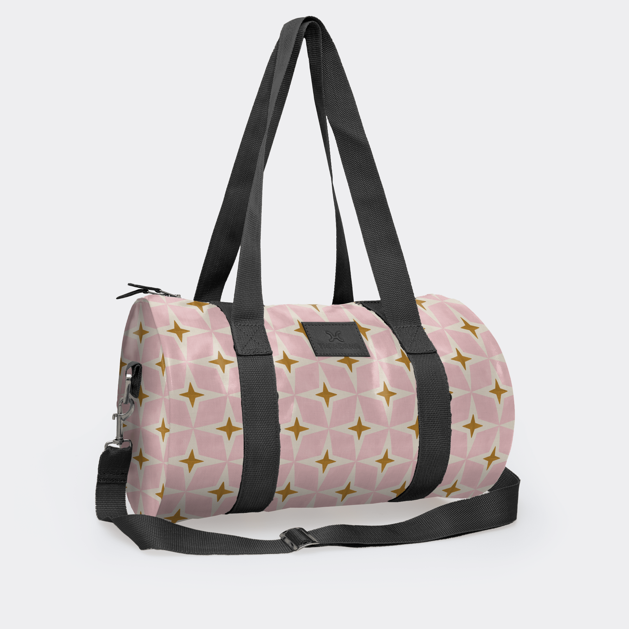 Thandana Laminated Fabric Sports & Gym Bag - Black Trim - KaryKase