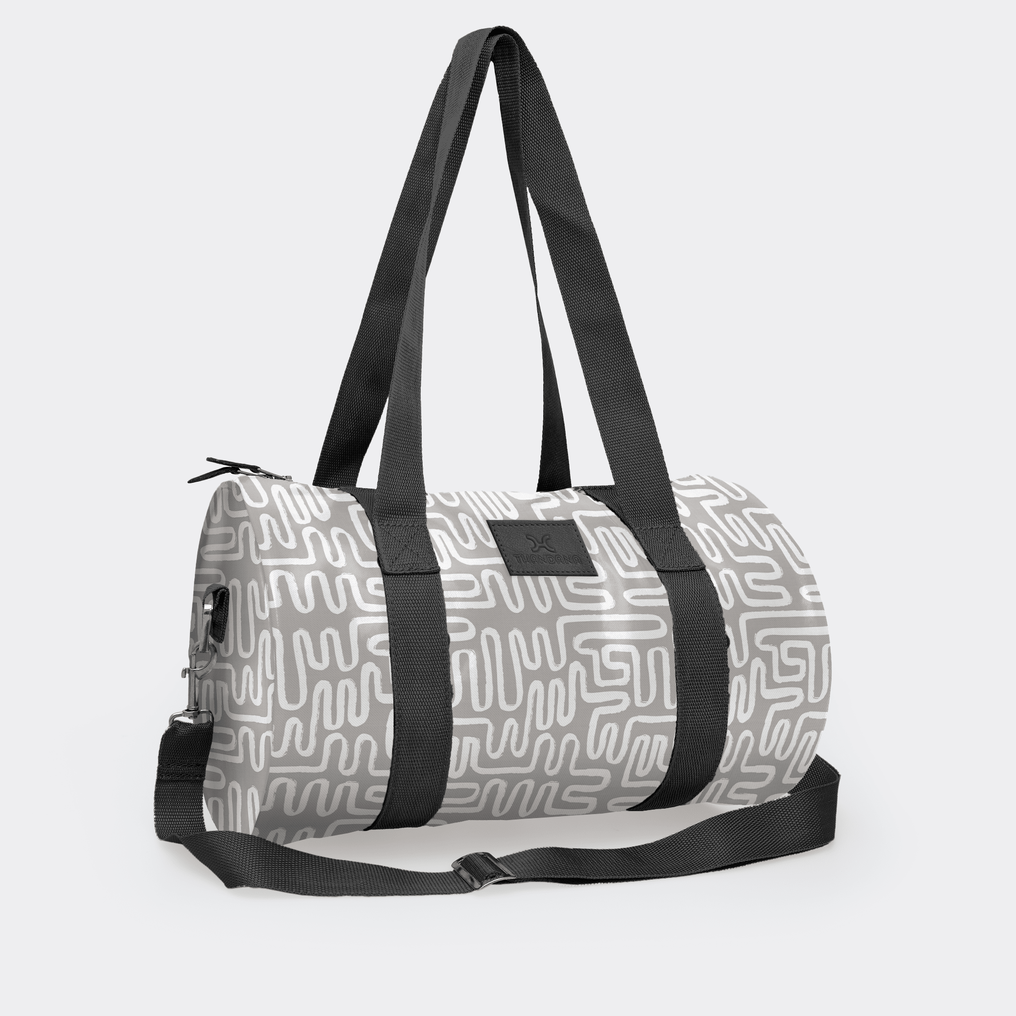 Thandana Laminated Fabric Sports & Gym Bag - Black Trim - KaryKase